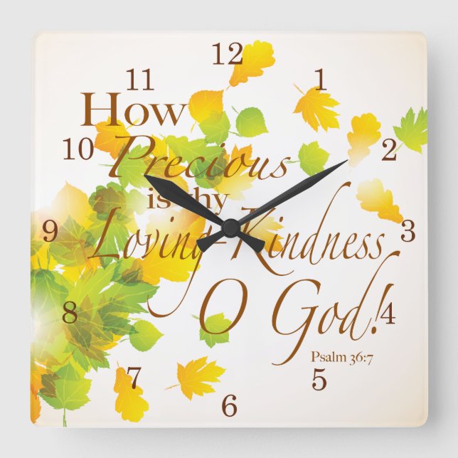 Reloj Cuadrado How Precious is Thy Loving Kindness (Anverso)