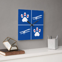 Huella de pata de perro y avión, aviación linda az