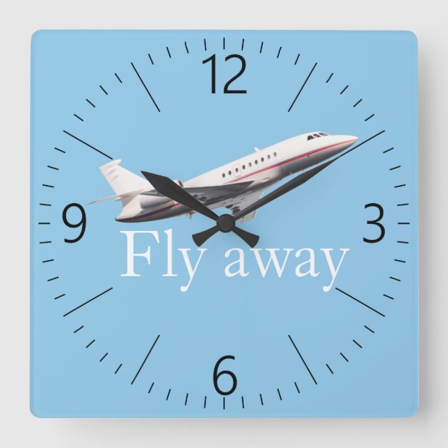 Reloj Cuadrado Huir (Anverso)