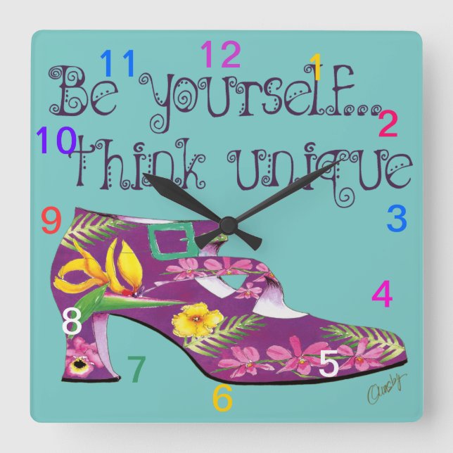 Reloj Cuadrado Hula Pump Wall Clock (Anverso)
