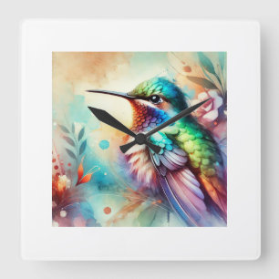 Reloj Cuadrado Hummingbird in Colorful Serenity 280824AREF124 - W