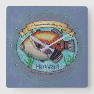 Reloj Cuadrado Humuhumunukunukuapua'a