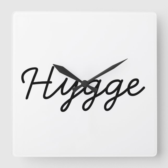 Reloj Cuadrado Hygge Black Elegant (Anverso)