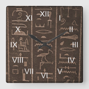 Reloj Cuadrado Hyroglifics