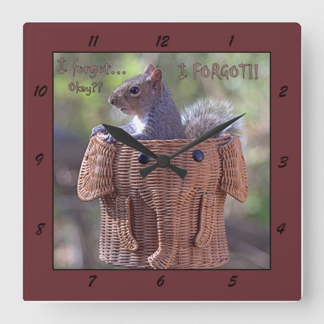 Reloj Cuadrado I forgot … Okay? … I FORGOT!! (Anverso)