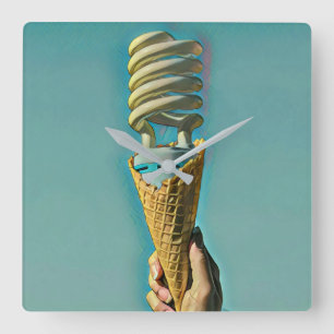 Reloj Cuadrado I love ice cream artwork