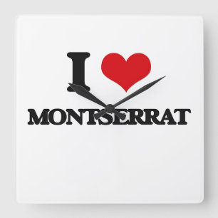 Reloj Cuadrado I Love Montserrat