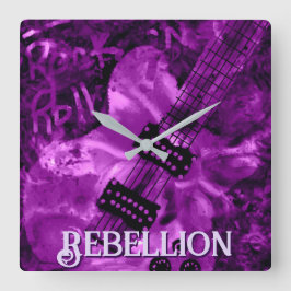 Reloj Cuadrado I Love Rock 'N Roll Electric Guitar Personalized
