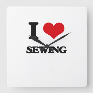 Reloj Cuadrado I Love Sewing