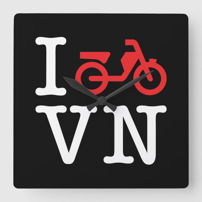Reloj Cuadrado I Motorbike Vietnam (Anverso)