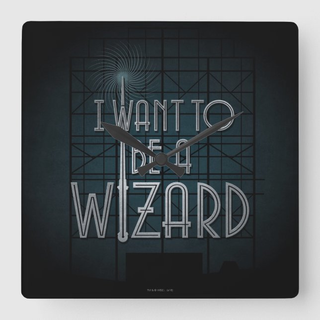Reloj Cuadrado I Want To Be A Wizard (Anverso)