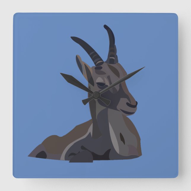Reloj Cuadrado Ibex Animal Goat (Anverso)