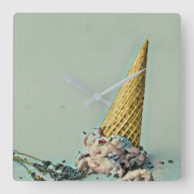 Reloj Cuadrado Ice cream cone|for ice cream lover (Anverso)