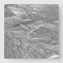 Ice Design on Wall Clock