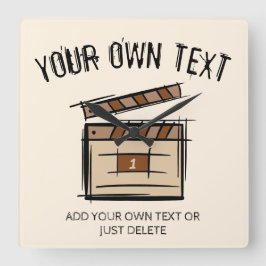 Reloj Cuadrado Idea de regalo para cineasta, actor, director de c