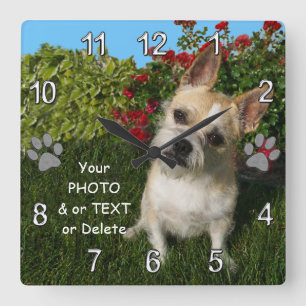 Reloj Cuadrado Ideas personalizadas foto del regalo del mascota