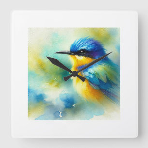 Reloj Cuadrado Ifrita bird 280924AREF140 - Watercolor
