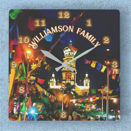 Reloj Cuadrado Iglesia de Nuestra Señora de Guadalupe Familia PV-