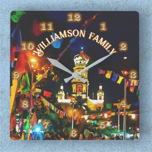 Reloj Cuadrado Iglesia de Nuestra Señora de Guadalupe Familia PV-