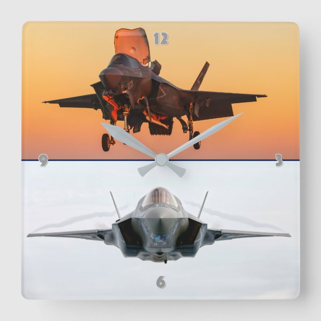 RELOJ CUADRADO ILUMINACIÓN F-35B II (Anverso)