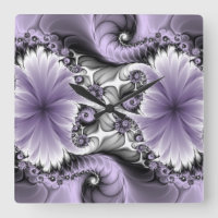 Ilusión de Lila Arte Floral Abstracto Fractal Fant