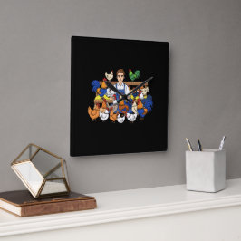 Reloj Cuadrado Ilustración de arte de agricultura