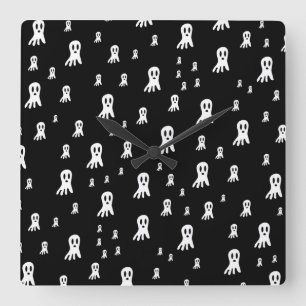 Reloj Cuadrado Ilustración de fantasmas góticos espeluznantes
