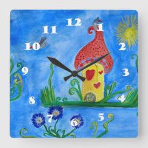 Ilustracion infantil caprichoso Love House Wall Cl