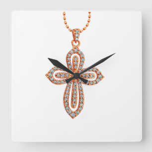 Reloj Cuadrado Imagen de diamante para Square-Wall-Clock