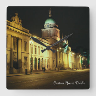 Reloj Cuadrado Imagen de Dublin City para Square Wall Clock
