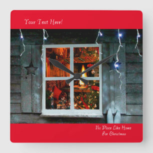 Reloj Cuadrado Imagen de navidades para Square-Wall-Clock
