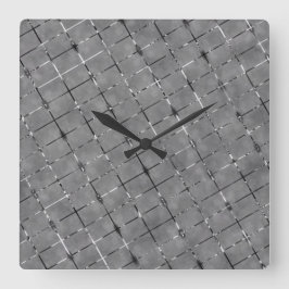 Reloj Cuadrado Imagen gris dividida en rectángulos, alambre de br