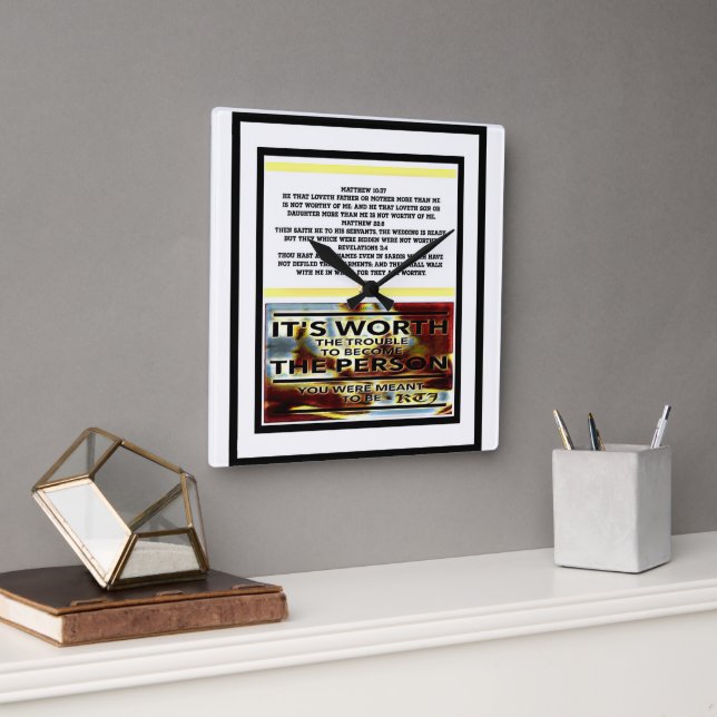 Reloj Cuadrado Imágenes de secuencias de comandos 03 (Oficina)