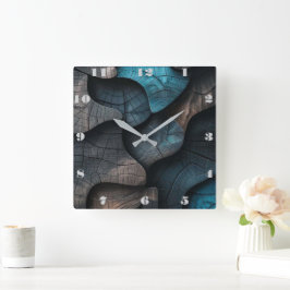 Reloj Cuadrado Imitación de madera