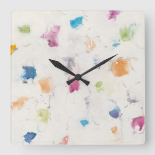 Reloj Cuadrado Impresión abstracta el   Mike Schick de Glitterati