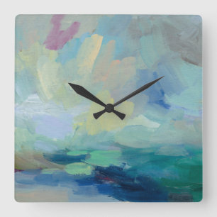 Reloj Cuadrado Impresión abstracta el   Silvia Vassileva de la