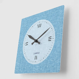 Reloj Cuadrado impresión de línea de imitación azul claro persona