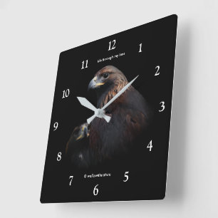 Reloj Cuadrado Impresionantes bellezas de águilas doradas a travé