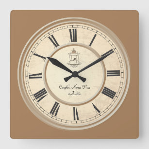 Reloj Cuadrado Impresionantes bloqueos de aniversario personaliza