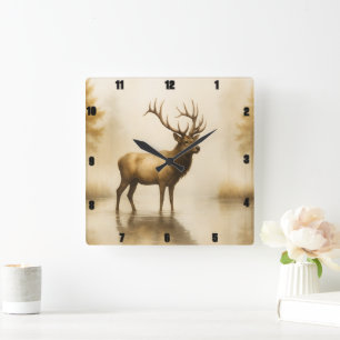 Reloj Cuadrado Impresionantes Hormigones Regal Elk Agua Misterios