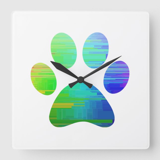 Reloj Cuadrado Imprimir trazo (Anverso)