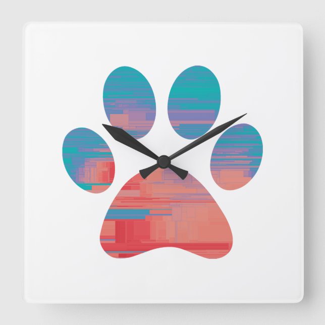 Reloj Cuadrado Imprimir trazo (Anverso)