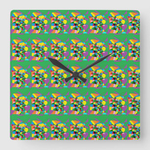 Reloj Cuadrado Increíble y fabuloso frenético verde mágico