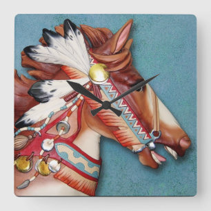 Reloj Cuadrado Indian Pony clock