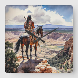 Reloj Cuadrado Indio americano