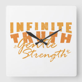 Reloj Cuadrado Infinite Truth, Gentle Strength Clocks