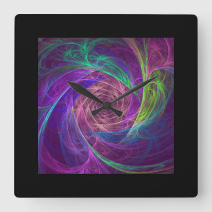 Reloj Cuadrado Infinito Colorido