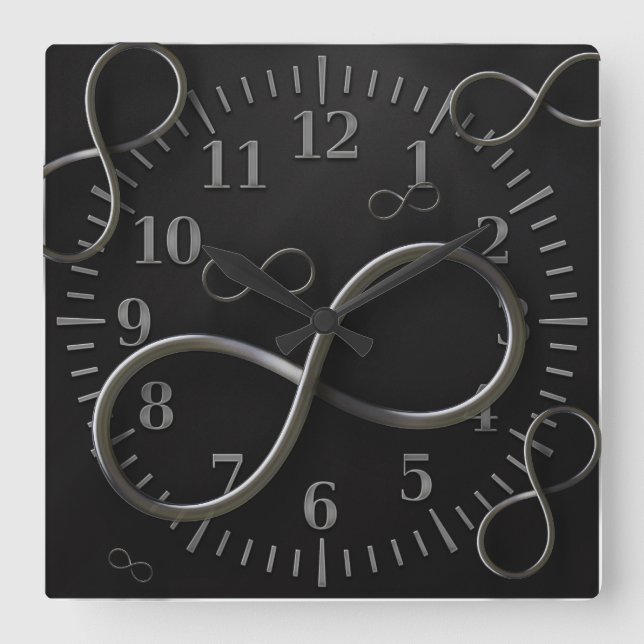 Reloj Cuadrado Infinity Symbol Wall Clock (Anverso)