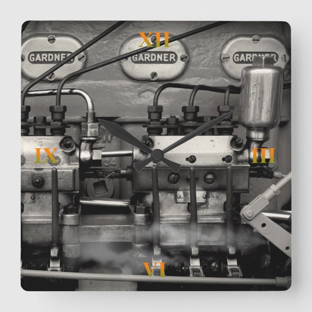 Reloj Cuadrado Ingeniería deliciosa (Anverso)