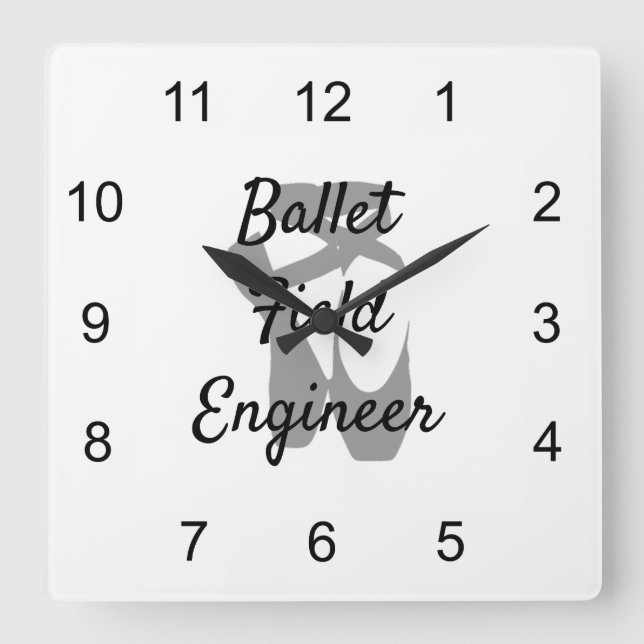 Reloj Cuadrado Ingeniero de campo de ballet (Anverso)